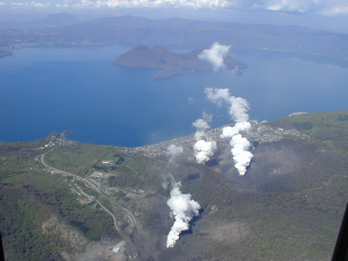 有珠山噴火